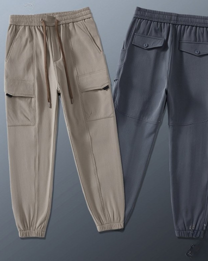 Calças Casuais Unissexo com Vários Bolsos