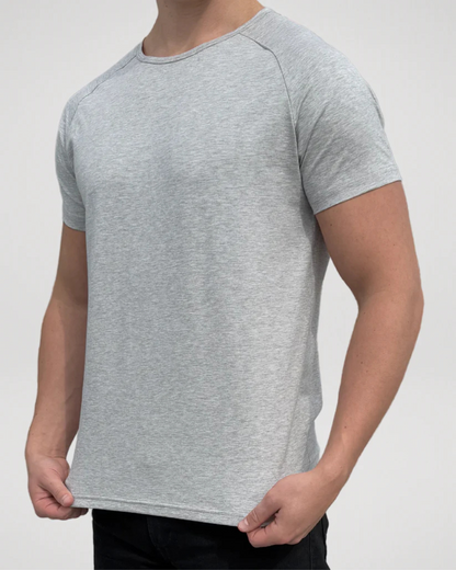 Camisa Clássica para Homem com Gola Redonda e Tecido Respirável