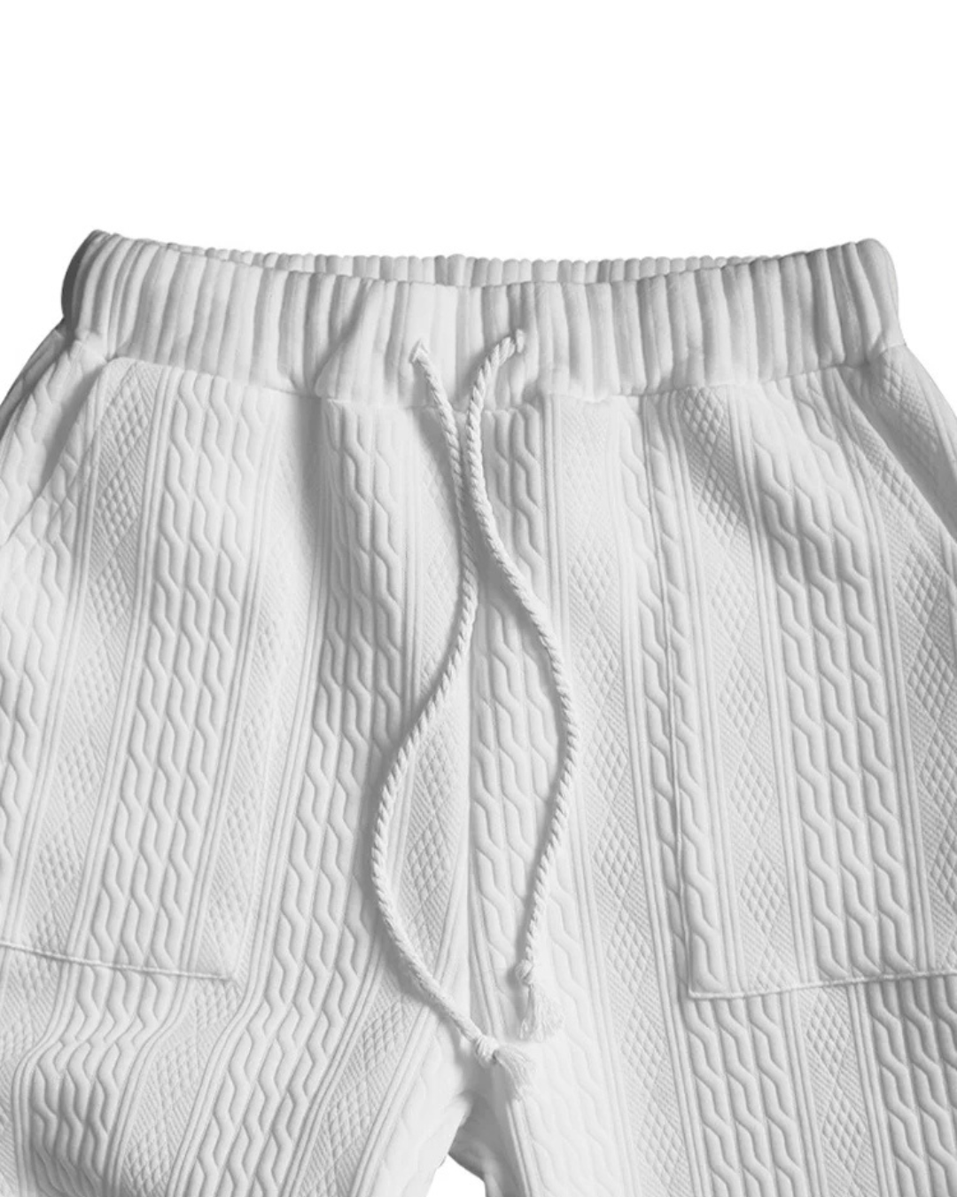 Conjunto de Duas Peças em Tecido com Textura Entrançada e Ajuste Confortável