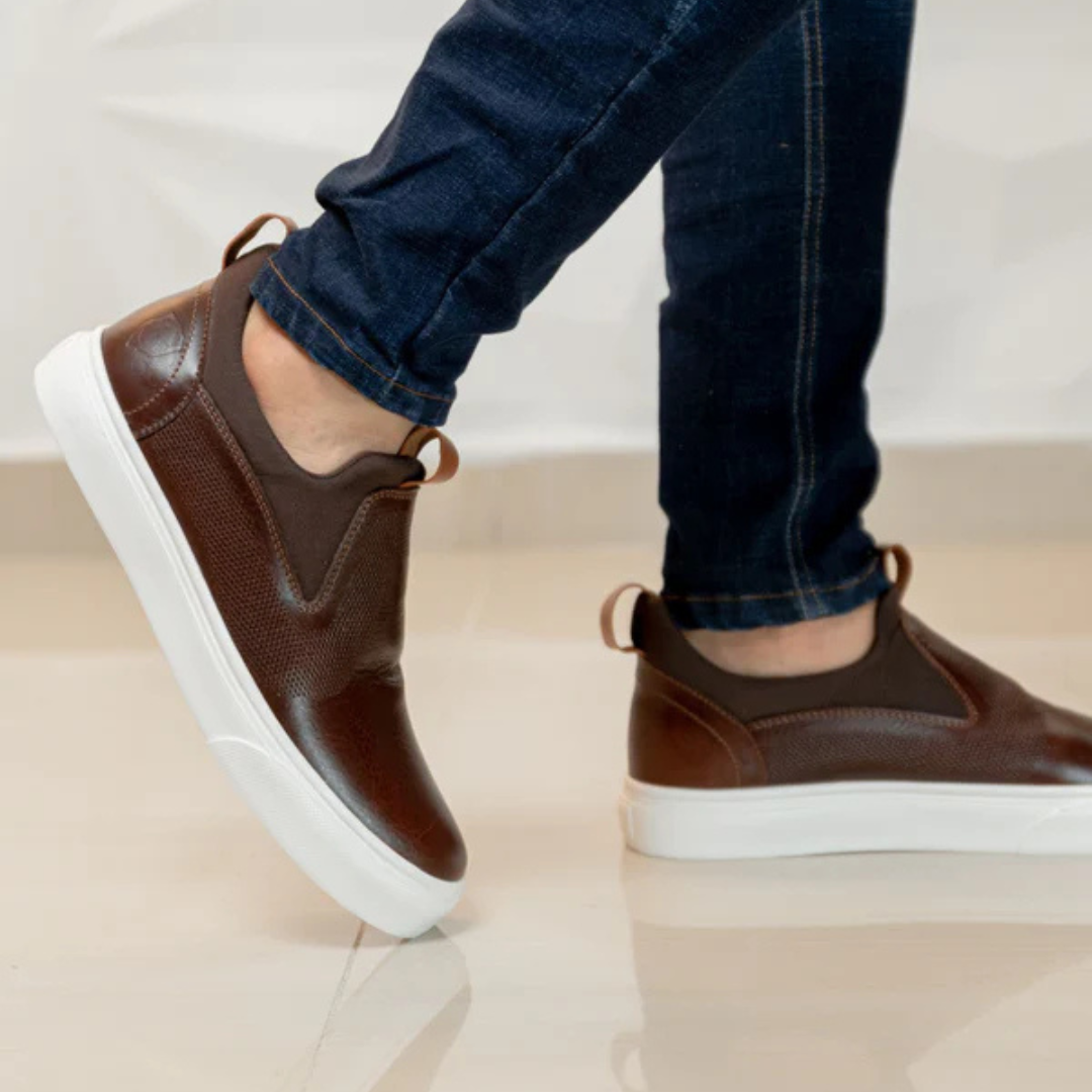 Sapatos ortopédicos slip on para homem