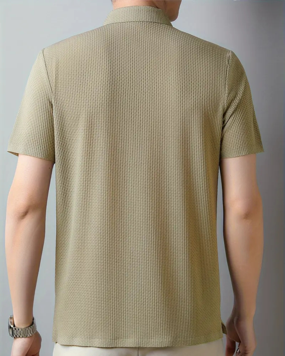 Camiseta polo casual respirável