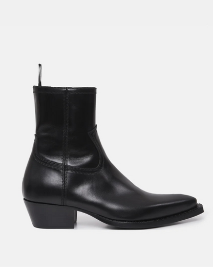 Botas Masculinas de Estilo Ocidental com Design Gravado Espírito Rebelde e Estilo Icónico