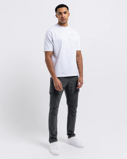 Calças Desportivas Cargo para Homem com Bolsos Laterais e Corte Justo