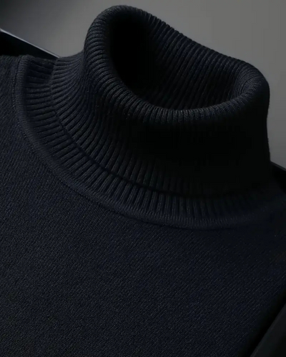 Camisola de gola alta em algodão para homem