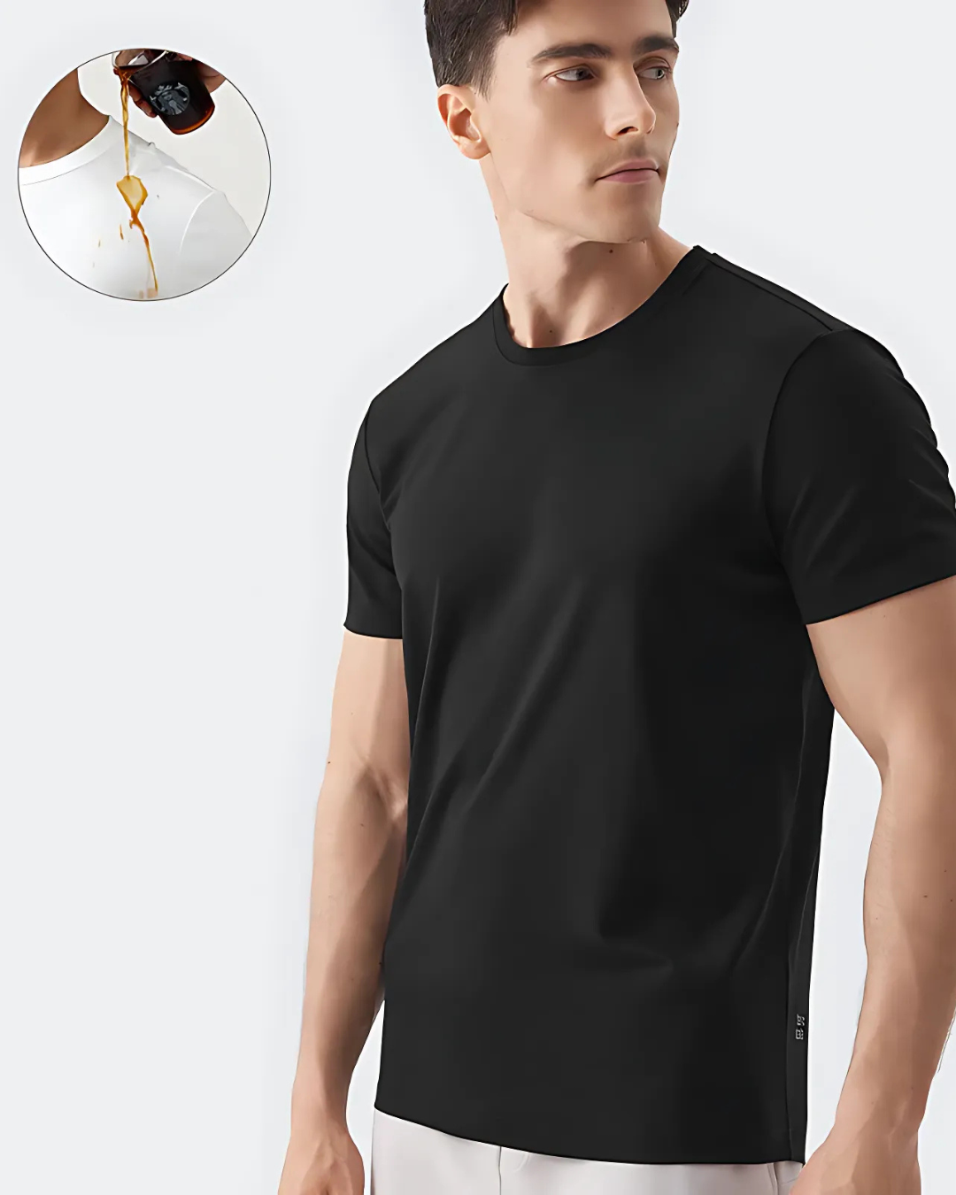 T-shirt Casual de Homem Resistente às Manchas e à Água