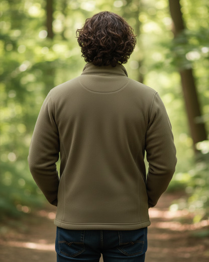 Casaco polar grosso com gola alta para unissex