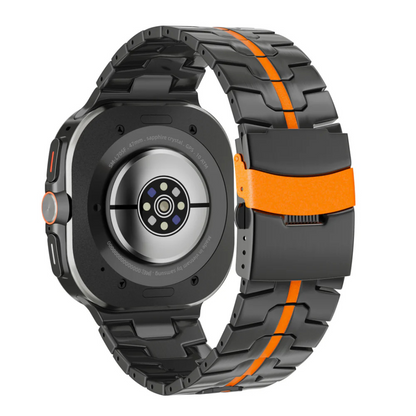 Relógio Desportivo com Bracelete em titânio Estilo Futurista e Funcional