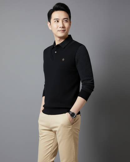 Camisola térmica multifuncional em caxemira premium para homem