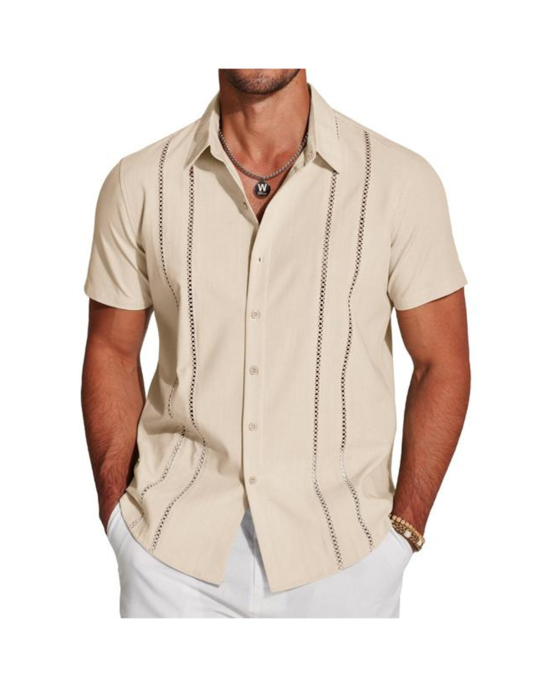 Camisa Guayabera de Linho Cubano para Homem Frescura e Estilo Intemporal
