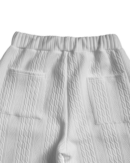 Conjunto de Duas Peças em Tecido com Textura Entrançada e Ajuste Confortável