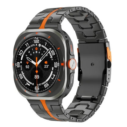 Relógio Desportivo com Bracelete em titânio Estilo Futurista e Funcional