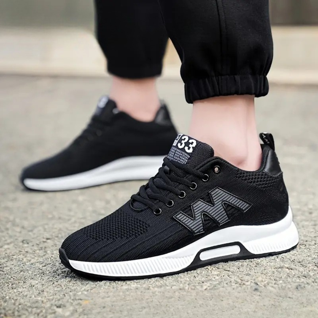 Sapatos desportivos de malha com sola alta para homem