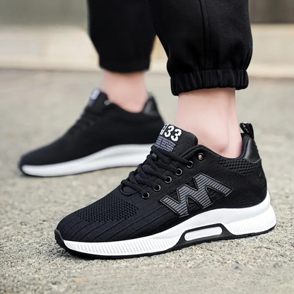 Sapatos desportivos de malha com sola alta para homem