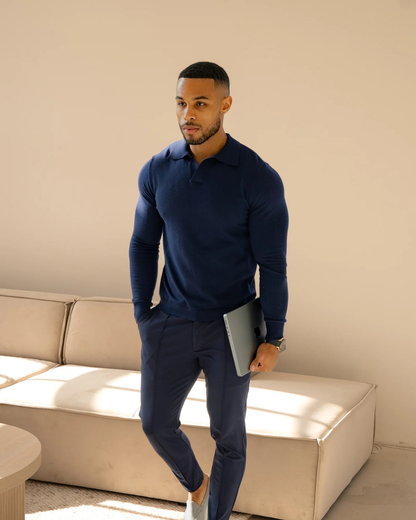 Polo de manga comprida para homem