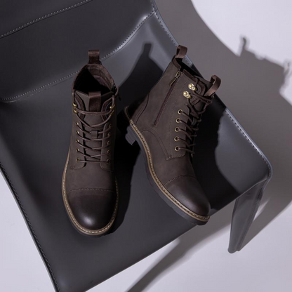 Botas de Couro com Sola Antiderrapante para Homem