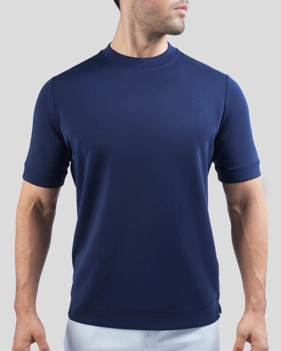 Camiseta de manga curta para homem em algodão