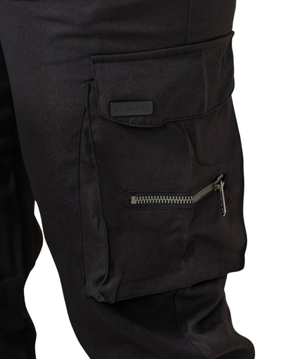 Calças Jogger com Bolsos de Carga e Cintura Ajustável com Cordão