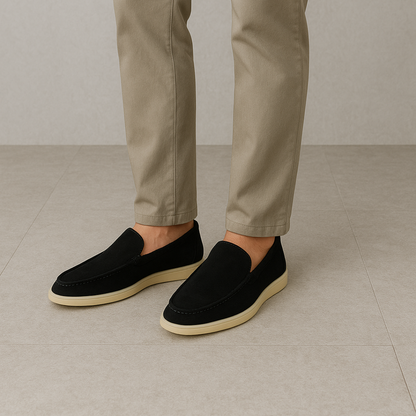 Mocassins ortopédicos para homem com design clássico e sola antiderrapante