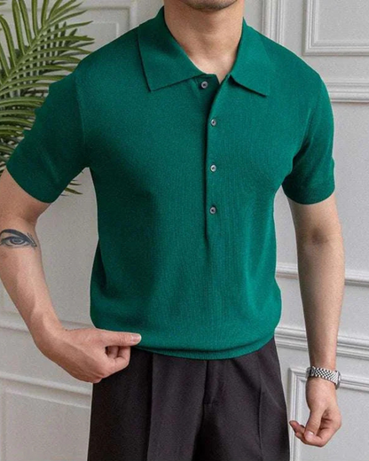 Polo clássico de manga curta para homem