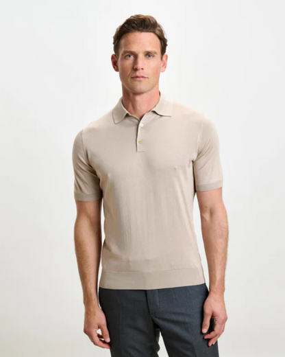 Camisa pólo com mangas curtas elásticas