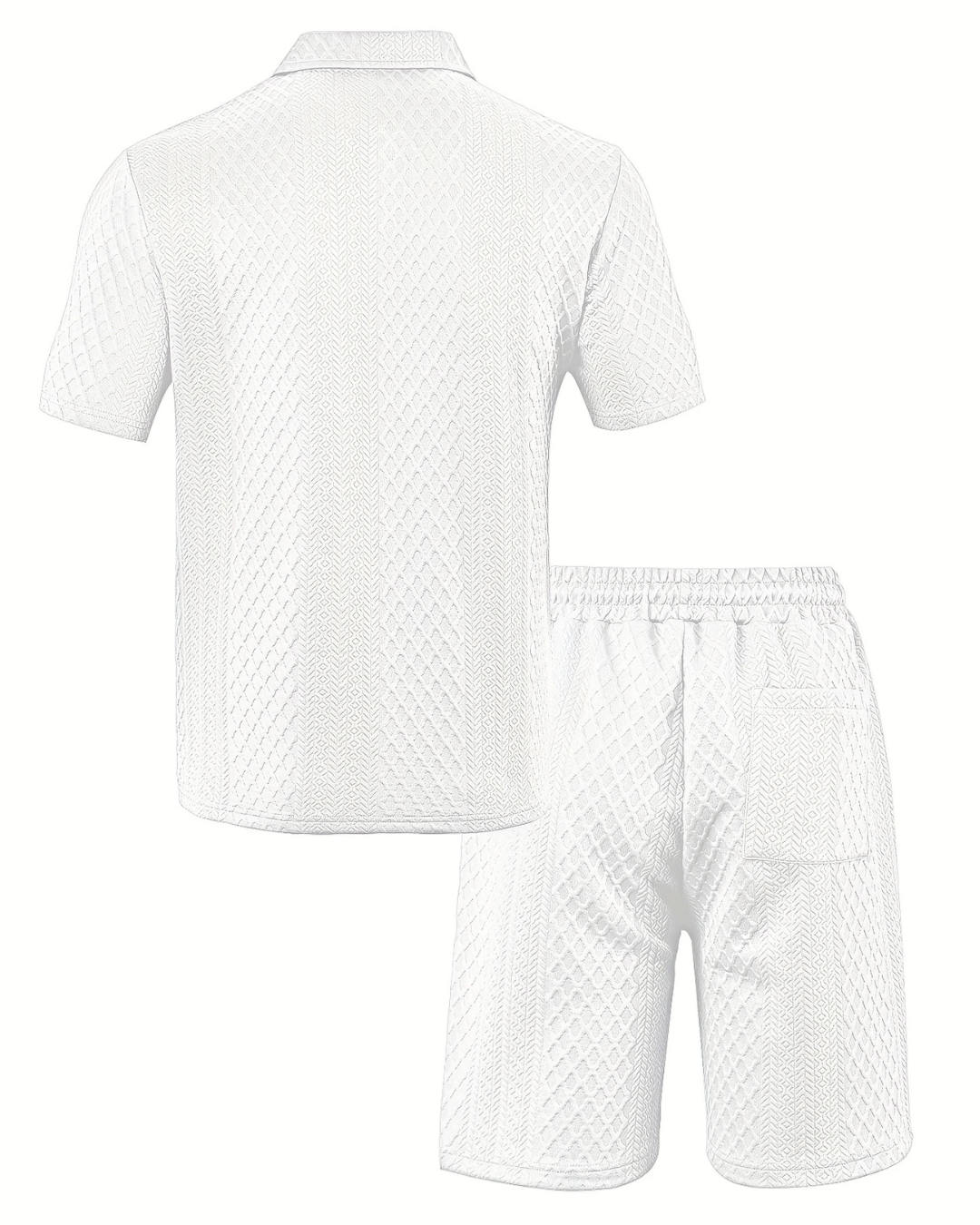 Conjunto de camisola de manga curta e calções para homem