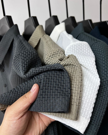 Camisa Pólo de Seda Premium com Estilo Minimalista