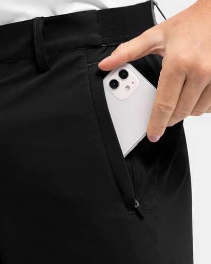 Calções em tecido respirável e elástico para homem