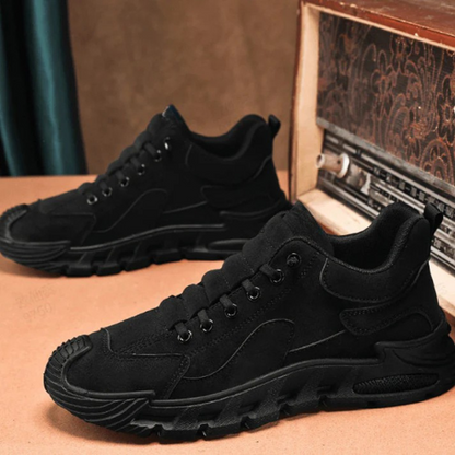 Sapatos casuais antiderrapantes de sola grossa para homem