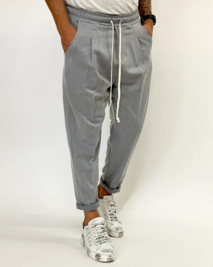 Calças de Estilo Japonês para Homem Minimalismo e Sofisticação Diária