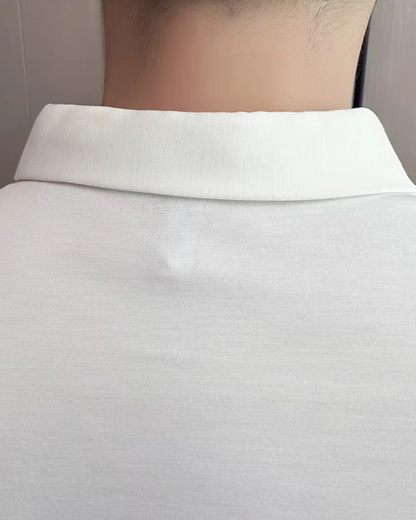 Pólo para Homem com Elevada Elasticidade, Leve, Macio e Resistente aos Vincos em Cor Sólida