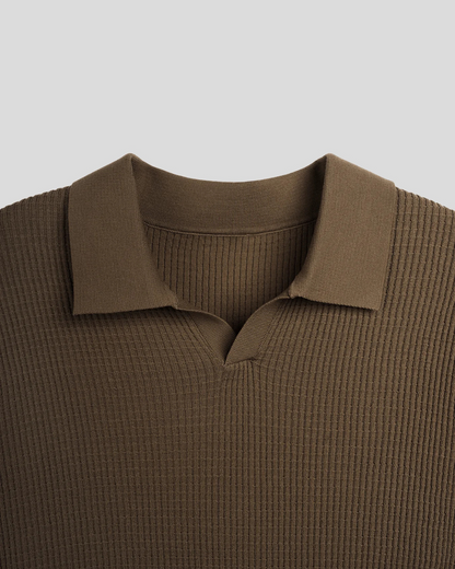 Camisa Polo Masculina em Malha Jacquard Estilo Moderno e Conforto Superior