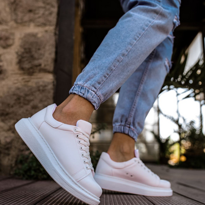 Sapatos Minimalistas em Couro Branca para Homem