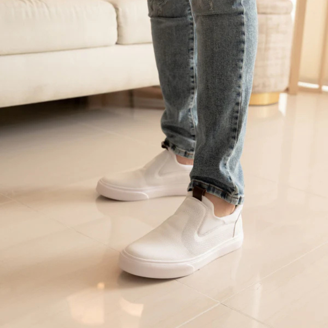 Sapatos ortopédicos slip on para homem