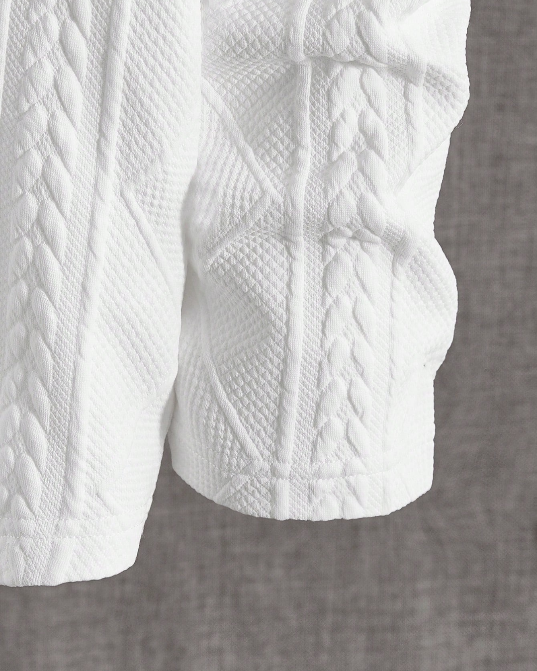 Suéter de manga comprida e gola redonda para homem