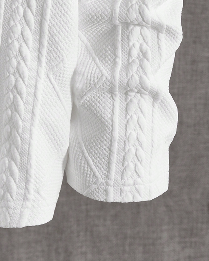 Suéter de manga comprida e gola redonda para homem