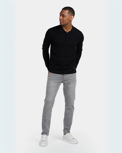 Calças de Ganga Ajustadas para Homem com Efeito Lavado Vintage