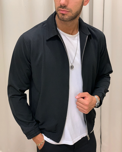 Conjunto de casaco e calças com design casual para homem