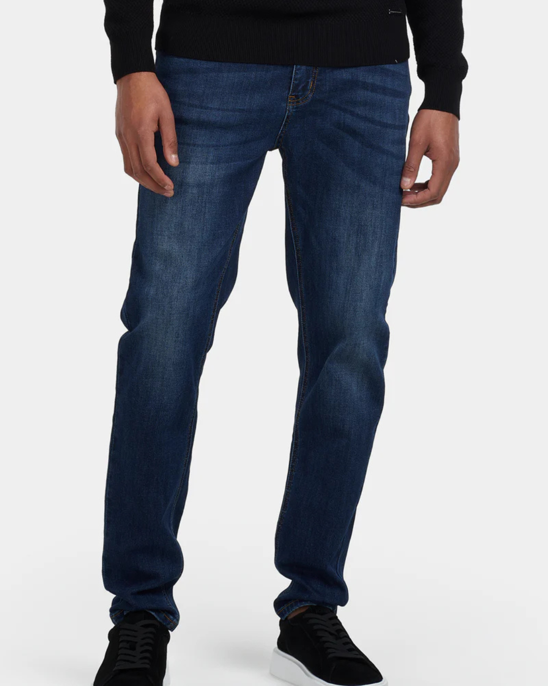 Calças de Ganga Ajustadas para Homem com Efeito Lavado Vintage