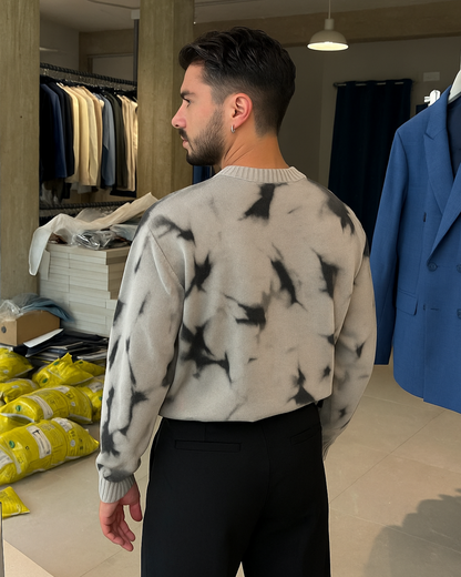 Casaco de malha com design moderno para homem