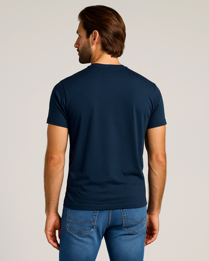 Camisola de Manga Curta de Corte Fino e Elástico para Homem