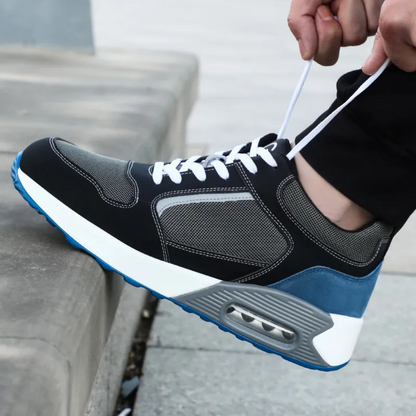 Tênis de Segurança Moderno Masculino com Design Esportivo e Proteção Reforçada