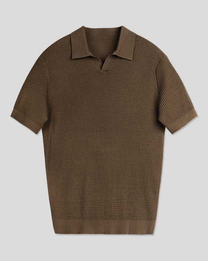 Camisa Polo Masculina em Malha Jacquard Estilo Moderno e Conforto Superior