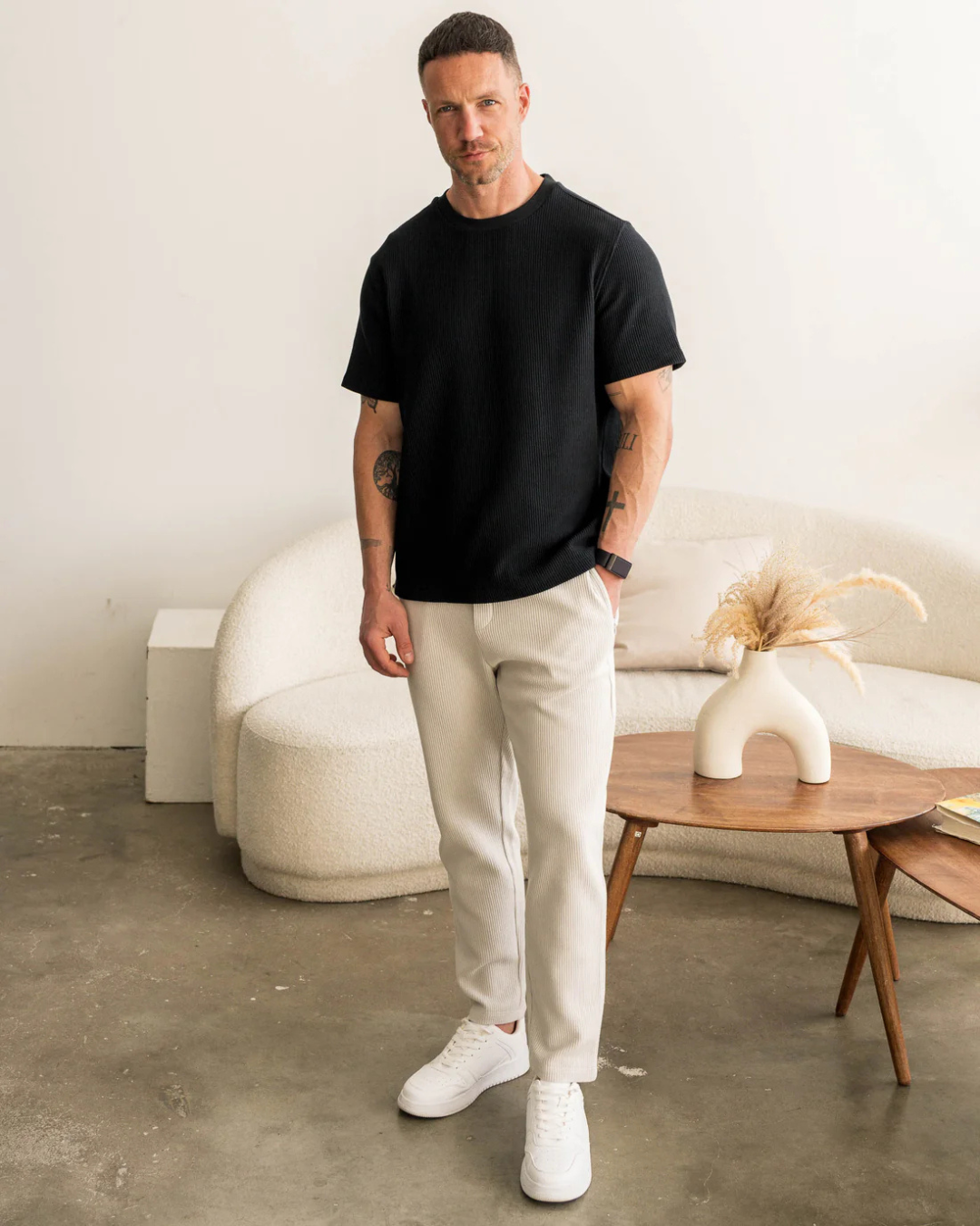 Calças Slim de Estilo Descontraído para Homen