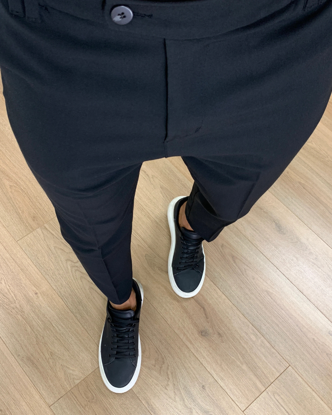 Conjunto de casaco e calças com design casual para homem