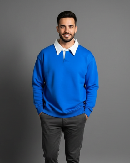 Camisola casual masculina de manga comprida