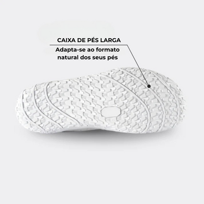 Ténis com solas ortopédicas e antiderrapante para homem