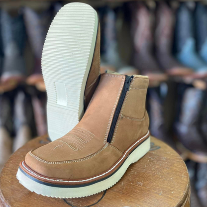 Botas Retro Square Toe para Homem