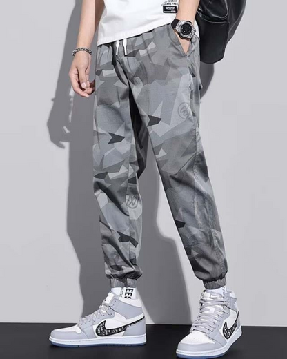 Calças de Seda Secagem Rápida com Camuflagem