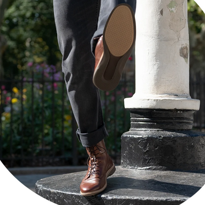 Botas ortopédicas de couro para homem