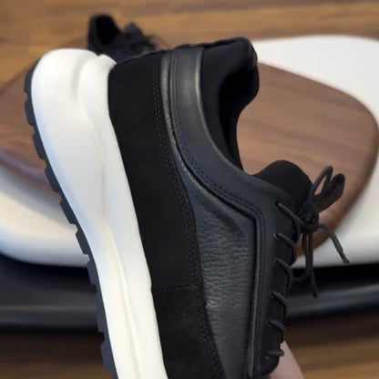 Sapatos Clássicos Bicolores com Sola Confortável para Homem